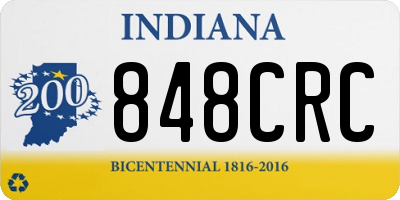 IN license plate 848CRC