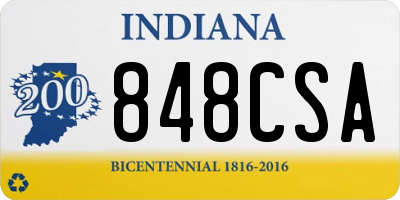 IN license plate 848CSA