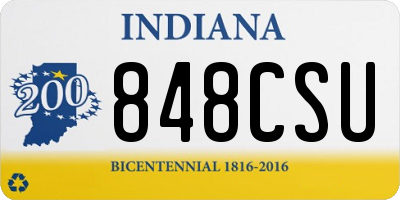 IN license plate 848CSU