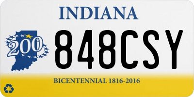 IN license plate 848CSY