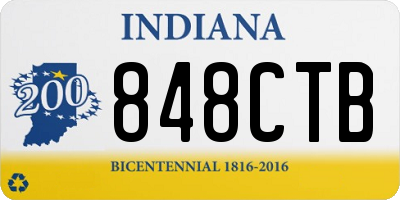 IN license plate 848CTB