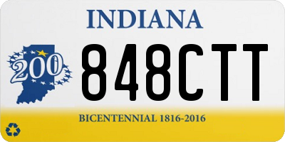 IN license plate 848CTT