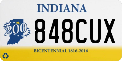 IN license plate 848CUX