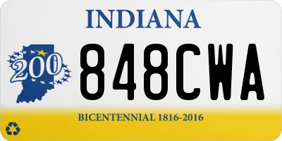IN license plate 848CWA