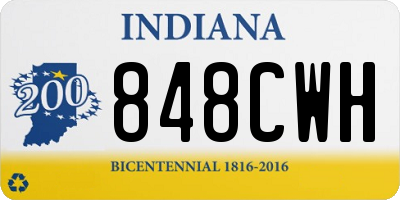 IN license plate 848CWH