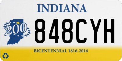 IN license plate 848CYH
