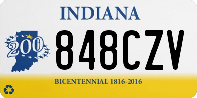 IN license plate 848CZV
