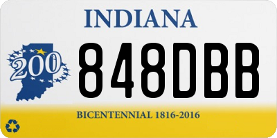 IN license plate 848DBB