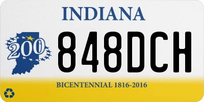 IN license plate 848DCH