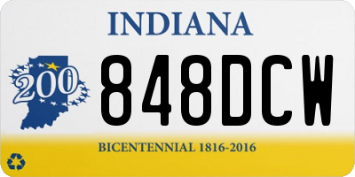 IN license plate 848DCW