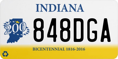 IN license plate 848DGA