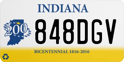 IN license plate 848DGV