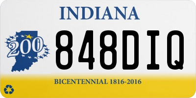 IN license plate 848DIQ