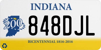 IN license plate 848DJL