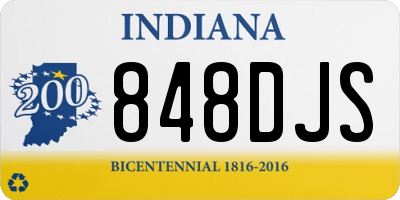 IN license plate 848DJS