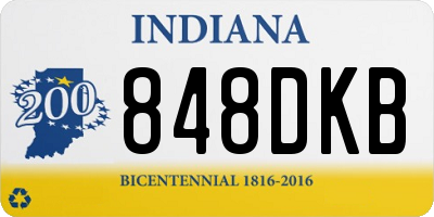 IN license plate 848DKB