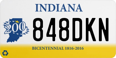 IN license plate 848DKN