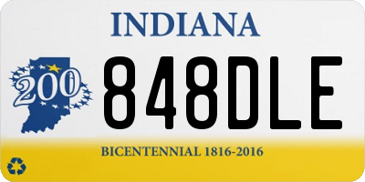 IN license plate 848DLE