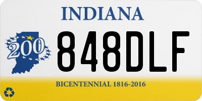 IN license plate 848DLF