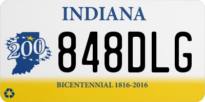 IN license plate 848DLG