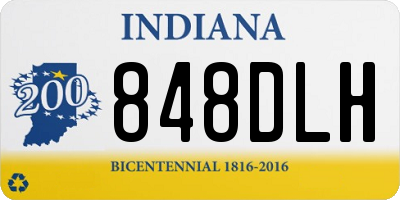 IN license plate 848DLH
