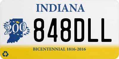 IN license plate 848DLL