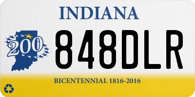 IN license plate 848DLR