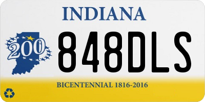 IN license plate 848DLS