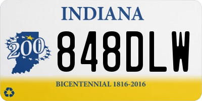 IN license plate 848DLW