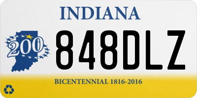 IN license plate 848DLZ