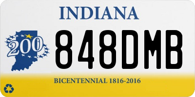 IN license plate 848DMB