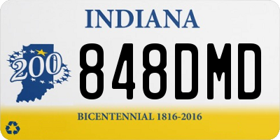 IN license plate 848DMD