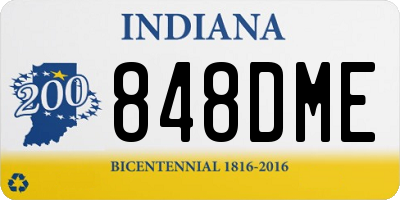 IN license plate 848DME