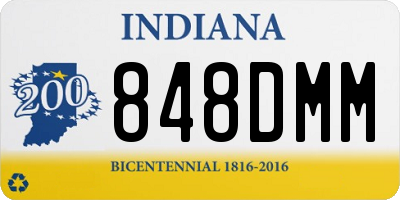 IN license plate 848DMM