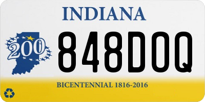 IN license plate 848DOQ