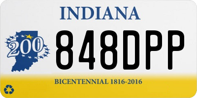 IN license plate 848DPP