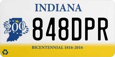 IN license plate 848DPR
