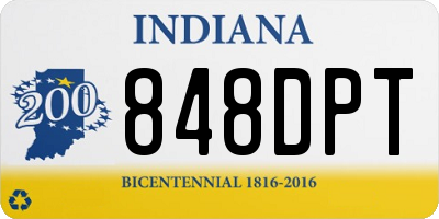 IN license plate 848DPT