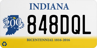IN license plate 848DQL