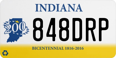 IN license plate 848DRP