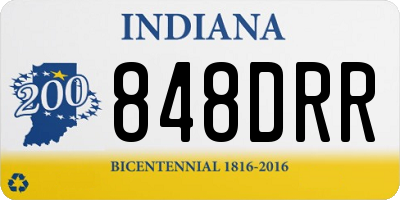 IN license plate 848DRR