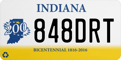 IN license plate 848DRT