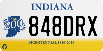 IN license plate 848DRX