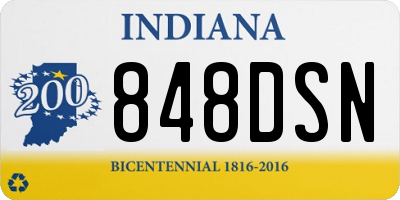IN license plate 848DSN