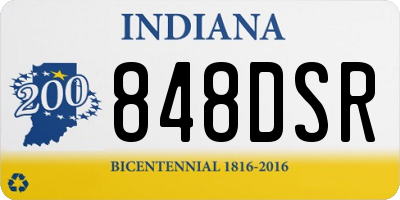IN license plate 848DSR