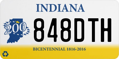 IN license plate 848DTH