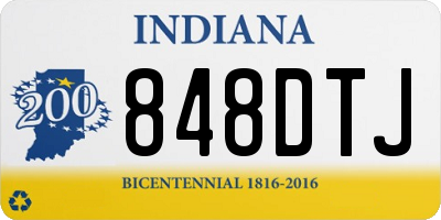 IN license plate 848DTJ