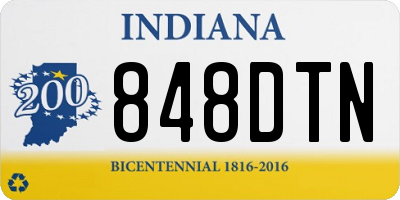 IN license plate 848DTN
