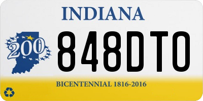 IN license plate 848DTO