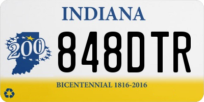 IN license plate 848DTR